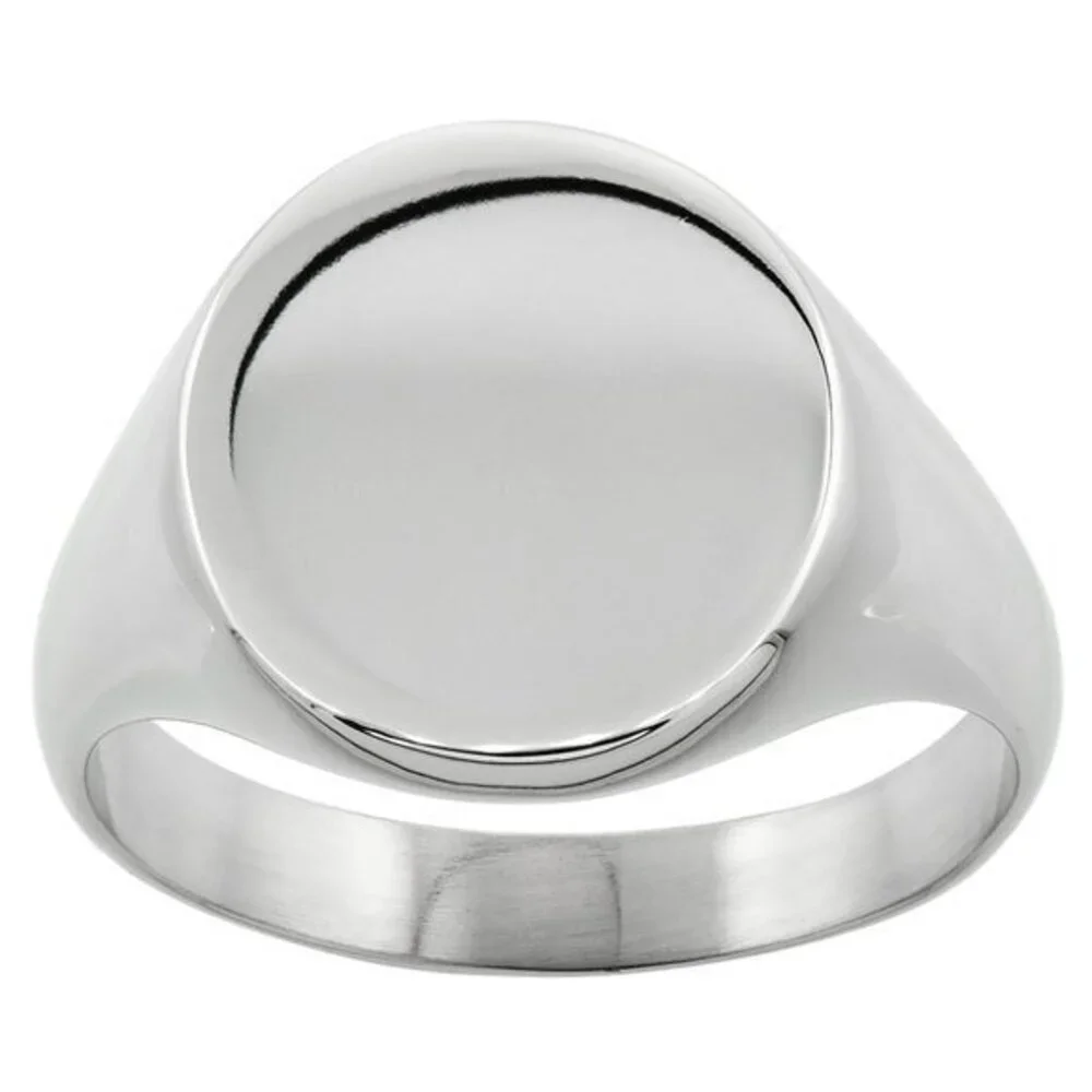 Surgical Stainless Steel Oval Signet Ring